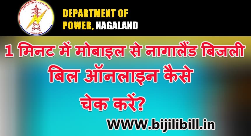 नागालैंड बिजली बिल ऑनलाइन कैसे चेक करें